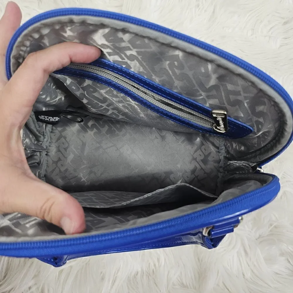 Loungefly Star Wars Satchel Bag R2D2 Blue Handle White Purse Limited Edition